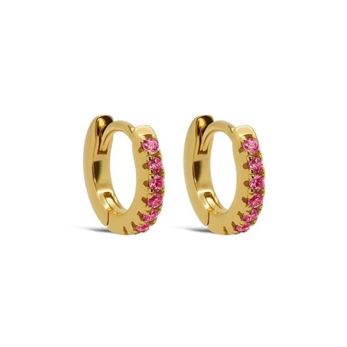 Karma Oorringen Hoop Zirkonia 10mm Ruby Red