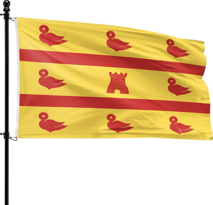 VlagDirect - Cuijk vlag - Gemeente Cuijk vlag - 90 x 150 cm.