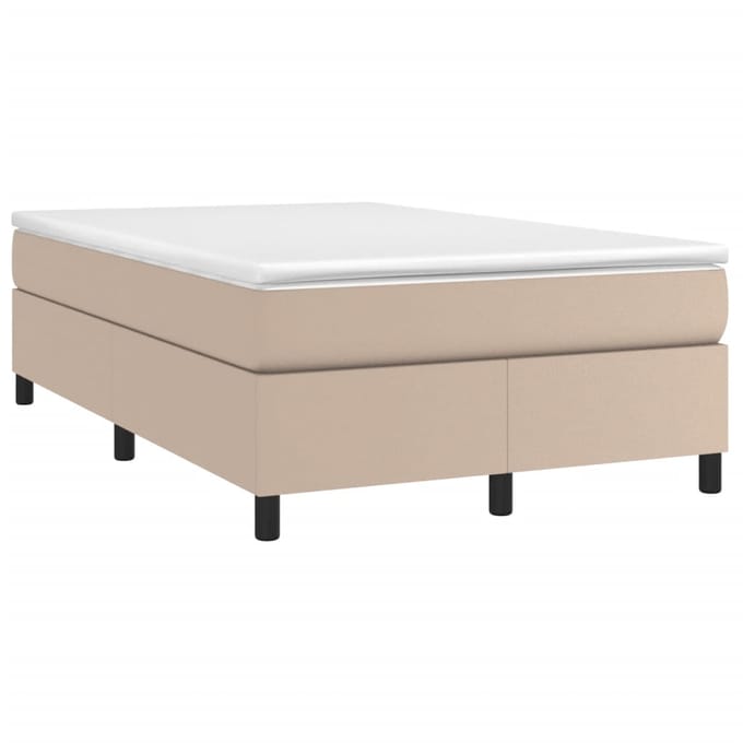 vidaXL - Boxspring - bed - kunstleer - cappuccinokleurig - 120x200 - cm