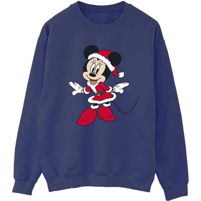 Disney Dames/Dames Minnie Mouse Kerst Sweatshirt (Marineblauw)