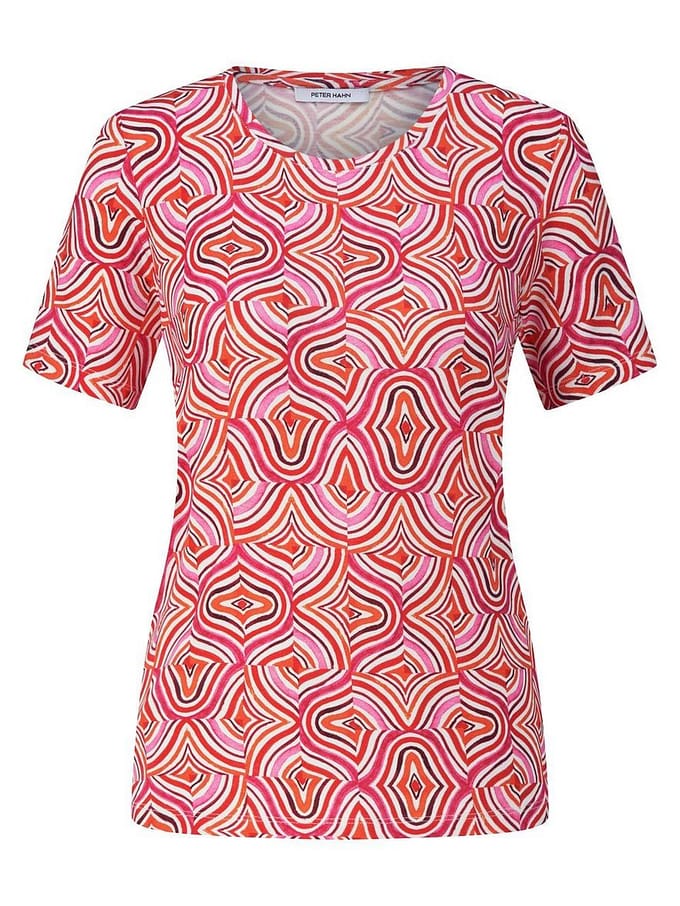 Shirt ronde hals Van Peter Hahn rood