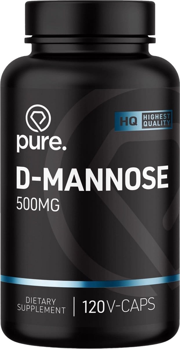 Pure. D-Mannose - 120 vegan capsules - 500mg – supplement - suikers