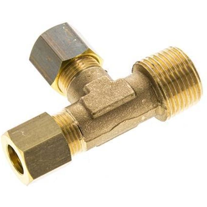 8mm & R3/8'' Brass L-vorm Knelfitting Buitendraad 135bar DIN EN 1254-2