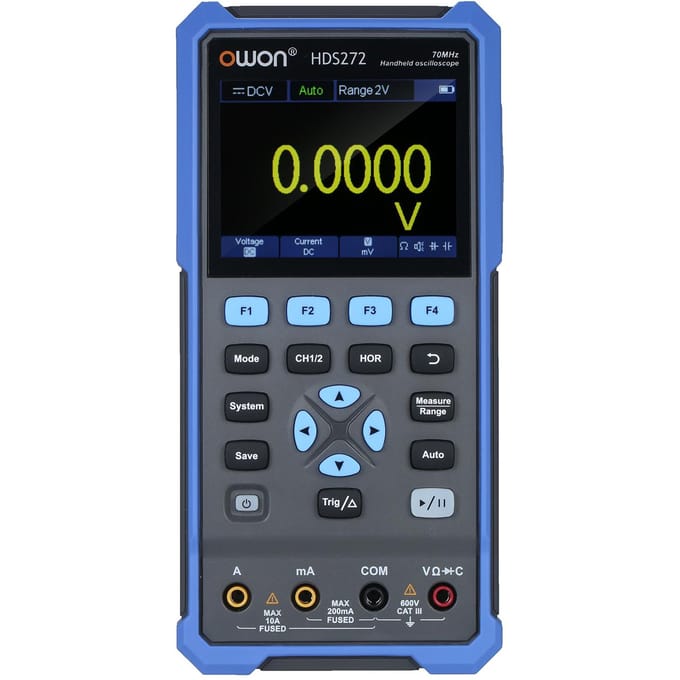 OWON 2-in-1 Handheld Oscilloscoop Multimeter 2 Kanalen Lab Oscilloscoop Digitaal True-RMS EU Plug