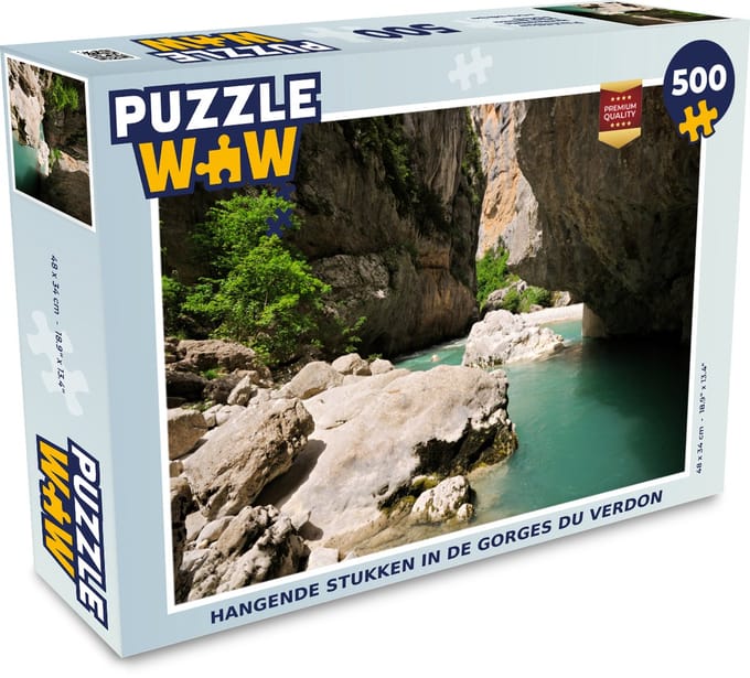 Puzzel Hangende stukken in de Gorges du Verdon - Legpuzzel - Puzzel 500 stukjes
