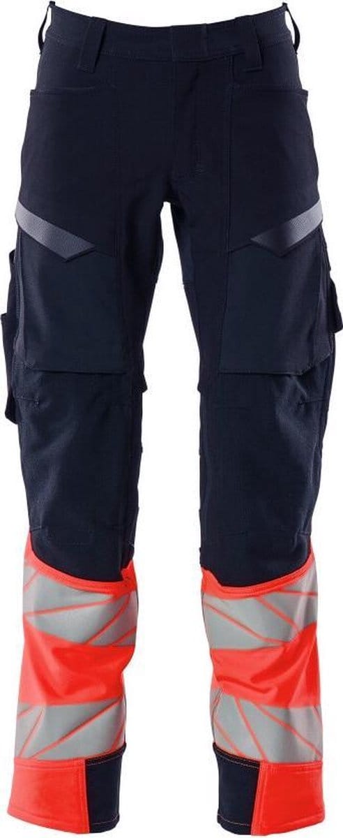 Mascot Accelerate Safe Broek Met Kniezakken 19179 - Mannen - Navy/Rood - 66