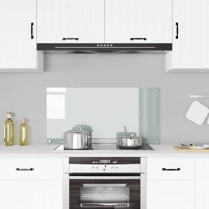 vidaXL - Spatscherm - keuken - 100x50 - cm - gehard - glas - transparant