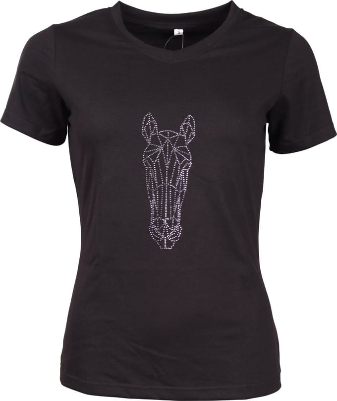 Epplejeck Shirt Epplejeck Ejglitter Horse Zwart-zilver - S