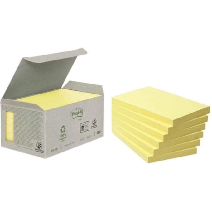 Post-it® memoblok geel - 76 x 127 mm - 6 blokken - Non X-wrapped