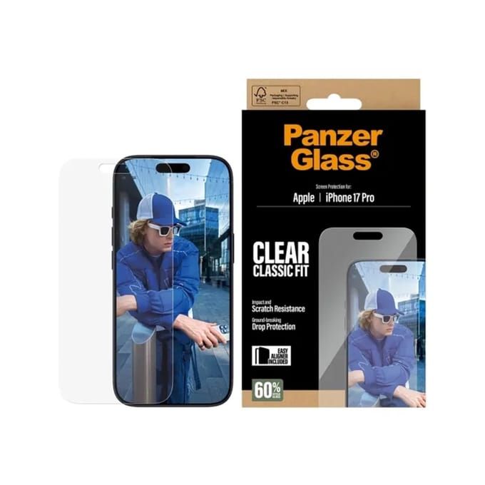 PanzerGlass Screenprotector geschikt voor Apple iPhone 17 Pro Max Glazen | PanzerGlass Classic Fit Screenprotector - Case Friendly
