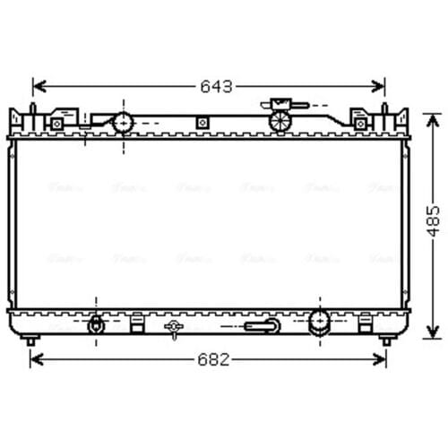 Motorradiateur  AVA COOLING TO2282