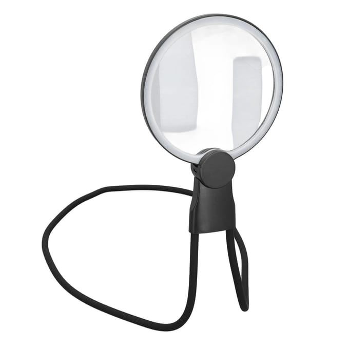 3X Nek Draag Loep met Licht Flexibele Zwanenhals Magnetische Zuignap Verstelbare Helderheid