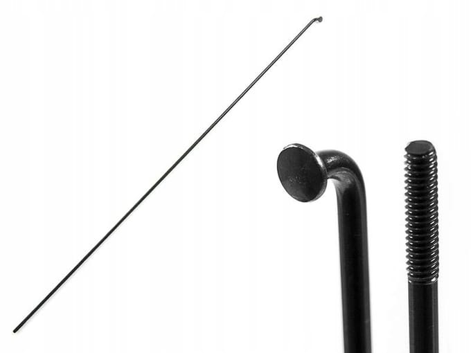 SLE Spokes - Stalen Spoke - 281mm - Zwart - Anticorrosie