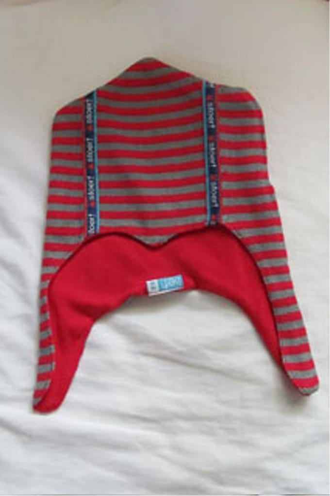 Stoer! muts streep rood met grijs size 2 van Lief!