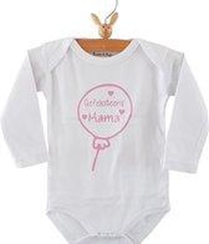 romper baby tekst gefeliciteerd mama cadeau voor verjaardag roze meisje