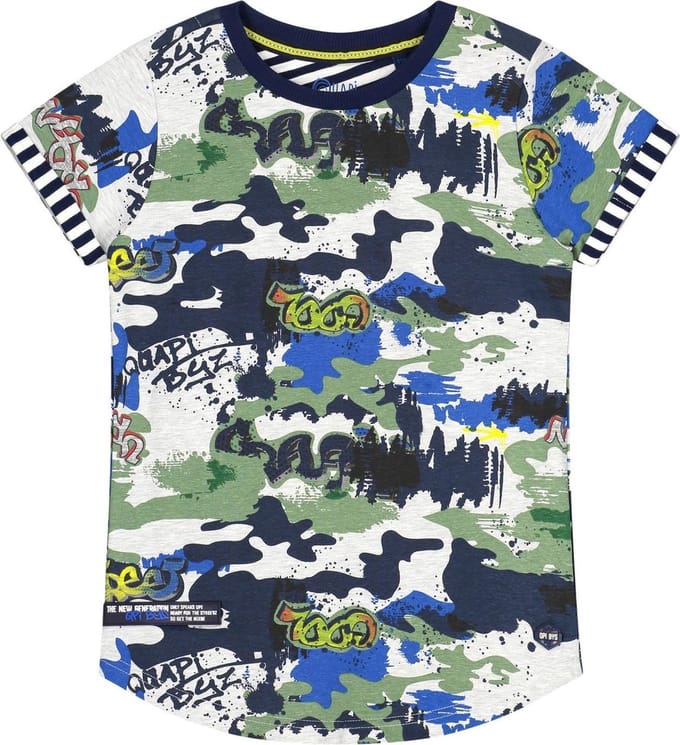 Quapi T-shirt Alberto grafiti all over print - maat 98/104