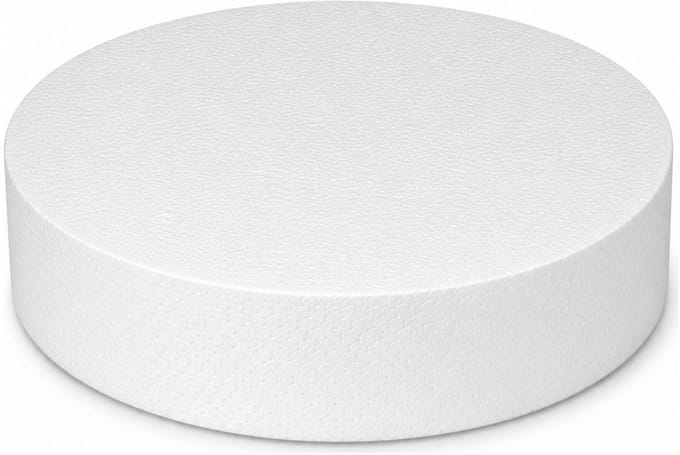 Piepschuim vormen - cirkel - 1x - D22,5 x 4 cm - styropor hobby / DIY vorm - basis knutselfiguren