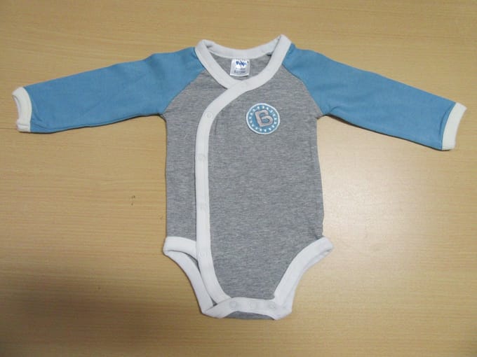 3 Pack body voor jongens van dirkje , blauw grijst ,  6 maand  68