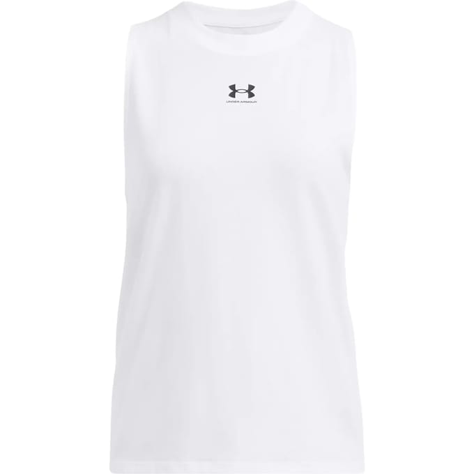 Under Armour UA Rival Muscle Tank Dames Sporttop - Wit