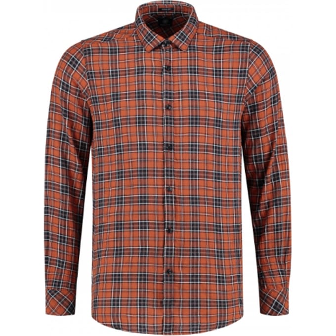 Dstrezzed Overhemd Herringbone Check Oranje   S