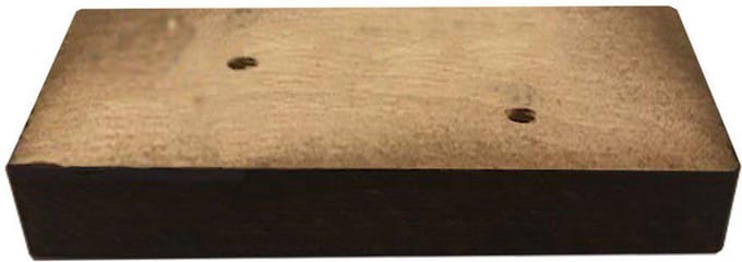 Bruine rechthoekige houten meubelpoot 2 cm