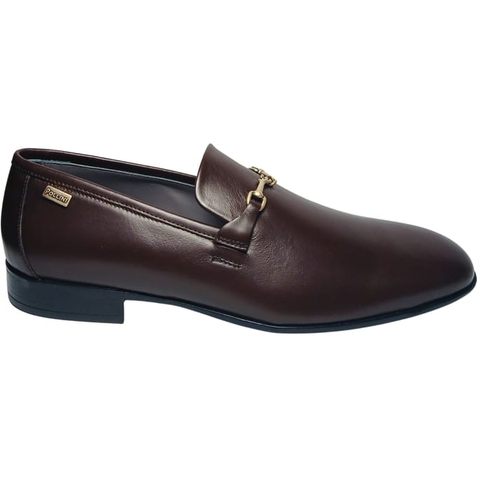 sb10042G0eua0313 Pollini Man Bruin leer