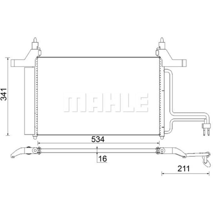 Condensator, airconditioning MAHLE AC 790 000S