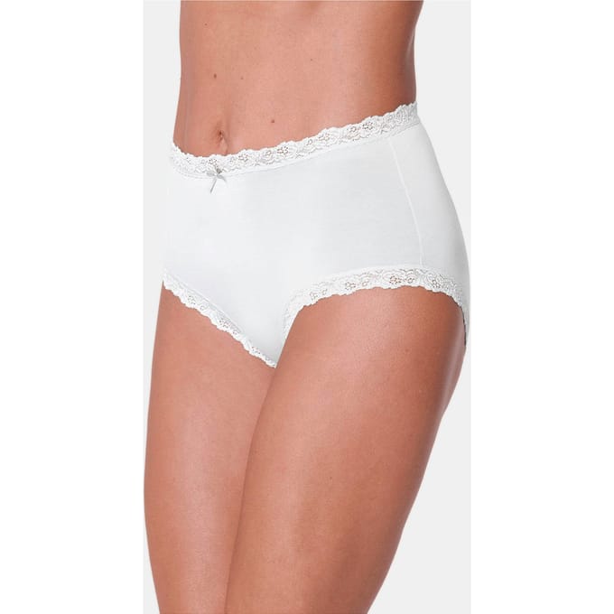 Drie tailleslips - wit - Gr. 38 van Goldner Fashion