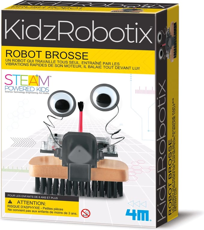 4M Experimenteerset - Bouw Je Eigen Borstel Robot - Wetenschap en Spel - Bouwpakket - Kidzrobotix - 8 Jaar