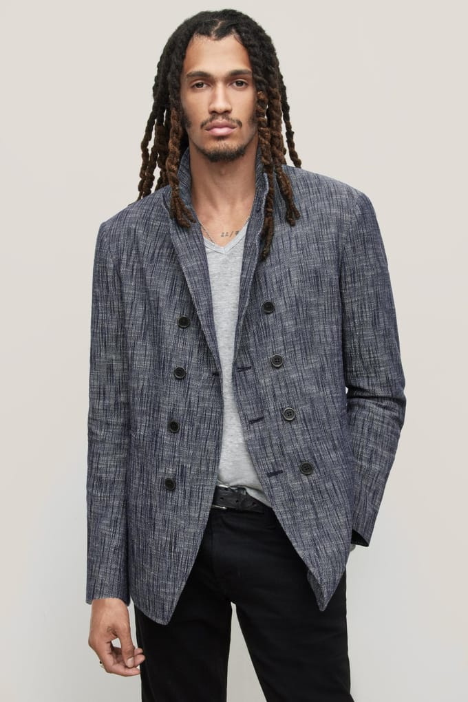 John Varvatos Wire Inserted Db Btn Fron Regal Blue Taglia: 54 | Blazers Outlet | Uomo | Blu