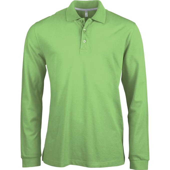 Kariban Polo lange mouwen K243 - Lime - L