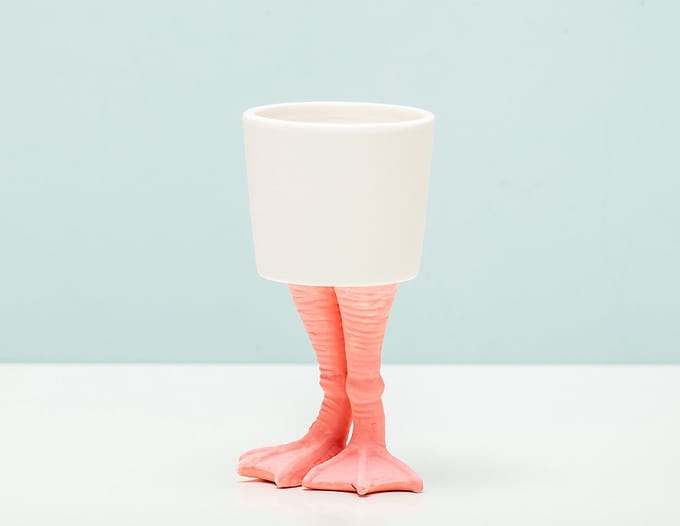 Bitten Bloempot Met Flamingopoten - Klein
