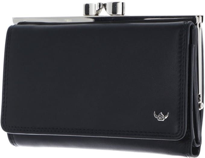 Golden Head Leren portemonnee Polo RFID Protect Bügelbörse 2157 Schwarz zwart