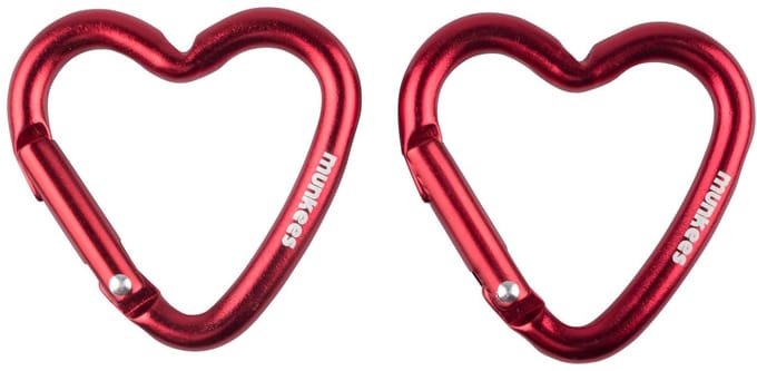 Munkees Karabijnhaak Hart 3,8 Cm Rood 2 Stuks