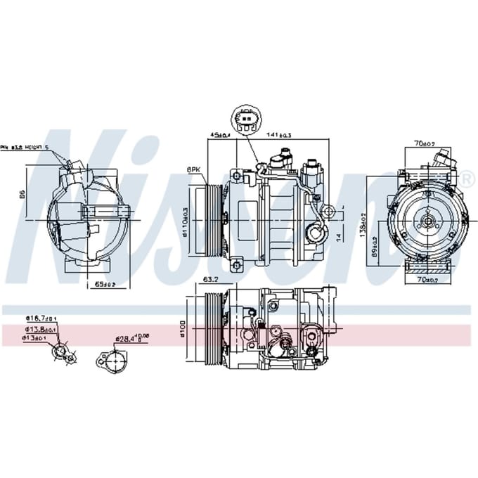 Compressor airconditioning NISSENS 890634