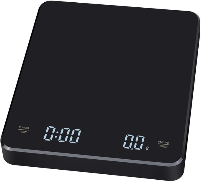 Oplaadbare koffieweegschaal met timer 3 kg / 0,1 g