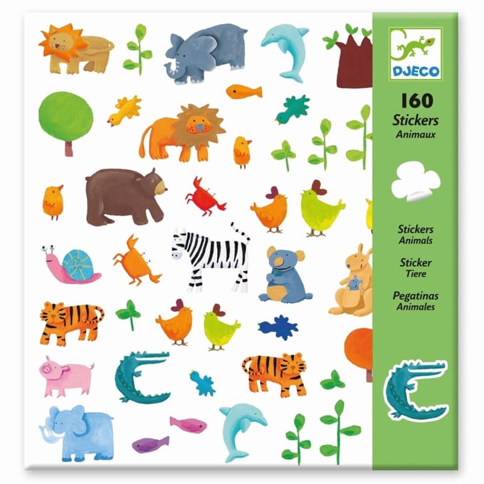 Djeco Set 160 Stickers | Dieren