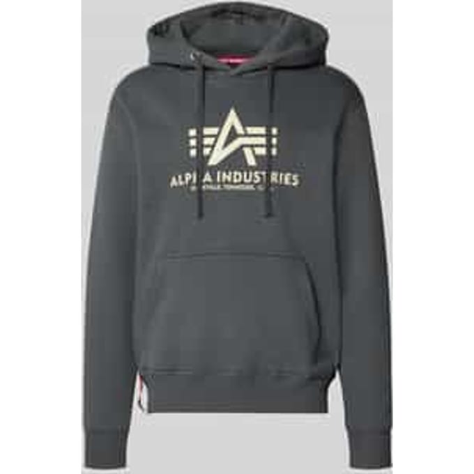 Hoodie met labelprint