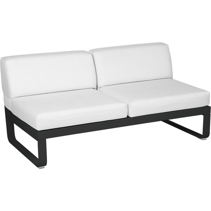 Fermob BELLEVIE 2-zits middenmodule - 42 drop mat - 81 witgrijs