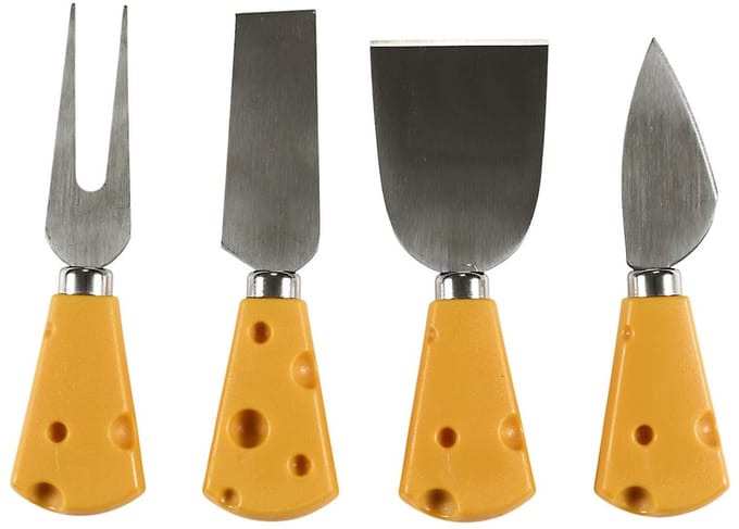 Cook Concept Kaasmessen set - 4-delig - kaasvorm handvat - kaas snijden