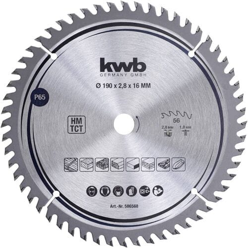 kwb 586568 Cirkelzaagblad 190 x 16 mm 1 stuk(s)