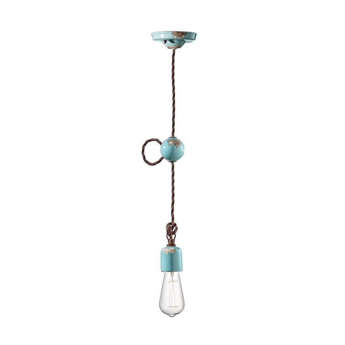 Ferroluce Hanglamp C660 turquoise