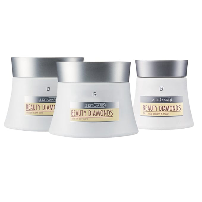 LR Zeitgard Beauty diamonds set, oog, dag en nacht creme.