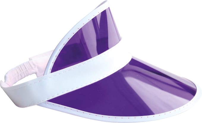 5 stuks - Zonneklep - Transparant - Carnaval - Festival - Neon - Paars
