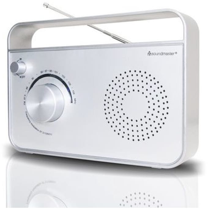 Soundmaster TR420WE - Portable radio met hoofdtelefoon en AUX-In - wit