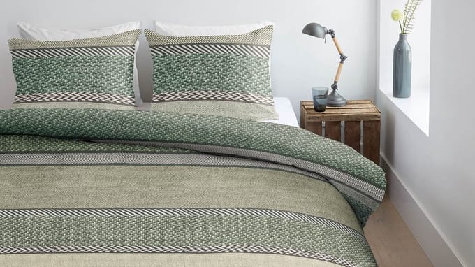Snoozing Doreen - Flanel - Dekbedovertrek - Lits-jumeaux - 240x200/220 cm - Groen