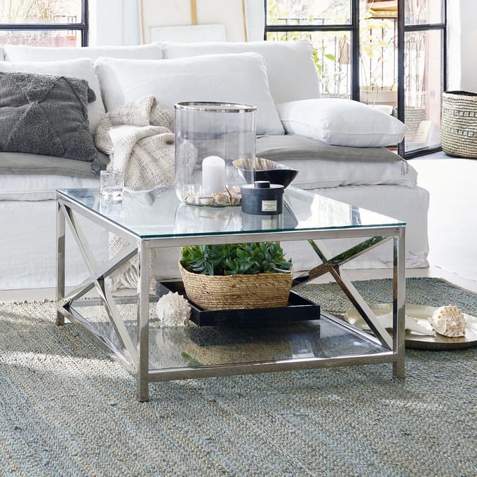 LOBERON Salontafel Stamford zilverkleurig