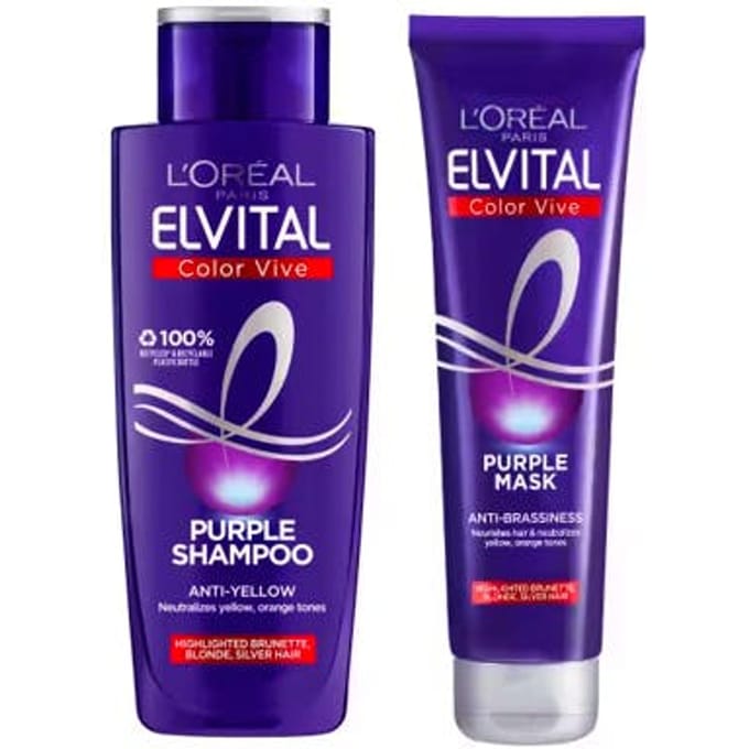 L'Or&eacute;al Paris Elvital Color Vive Purple Shampoo &amp; Mask 200 ml + 150 ml