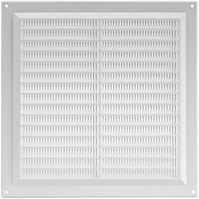 Ventilatierooster Wit 250 x 250 mm met Geïntegreerde Insectenbescherming