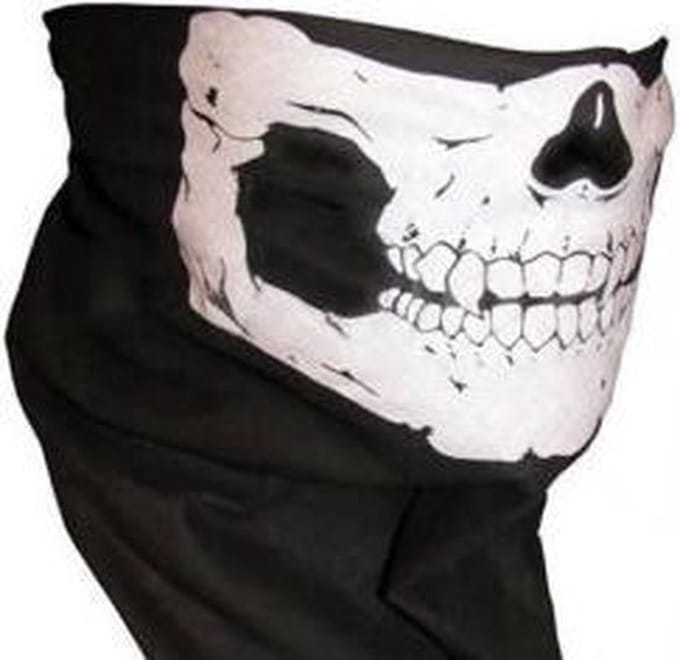 Halloween Skull Balaclava - zwart - schedel - Halloween